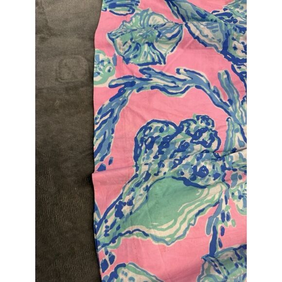 Lilly Pulitzer Ardleigh Seashell Dress XS Pink Blue Shell Print 100% Cotton - Picture 10 of 12